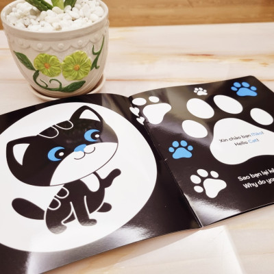 1 Cuốn Trong Trọn Bộ 6 Cuốn Ehon  Kích Thích Thị Giác cho bé Song Ngữ Việt Anh - In mực chiết xuất tự nhiên - Chất liệu giấy ảnh chịu nước, chống thấm nước - Bé gặm nhấm không rách
