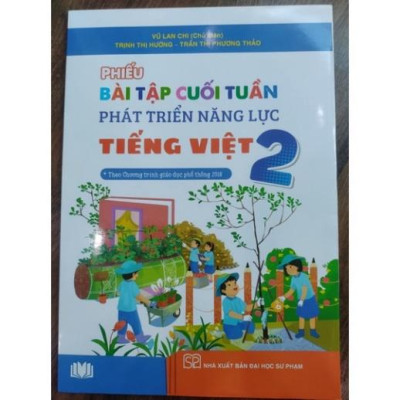 Sách - Combo Phiếu bài tập cuối tuần phát triển năng lực Toán + Tiếng Việt lớp 2 ( cánh diều )