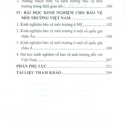 Bảo Vệ Môi Trường Kinh Nghiệm Quốc Tế Và Bài Học Cho Việt Nam