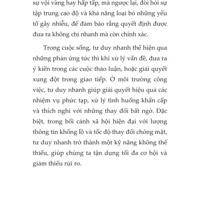 Sách - Rèn Luyện Kỹ Năng Tư Duy Nhanh Trong Công Việc
