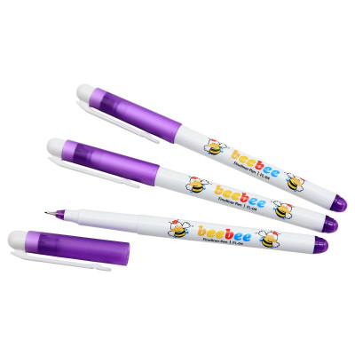 Vỉ 3 Bút Lông Kim 0.3 mm - Thiên Long FL-04/LUCK - Mực Tím - Quét QR Xem Khuyến Mãi (Mẫu Bao Bì Giao Ngẫu Nhiên)