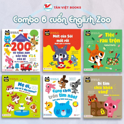 Sách - Bộ Sách English Zoo - Phát Triển Ngôn Ngữ - Song Ngữ Anh Viêt - Chọn Lẻ 11 Chủ Đề - Tân Việt Books