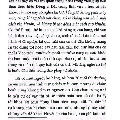Điều Cơ Thể Muốn Bạn Lắng Nghe