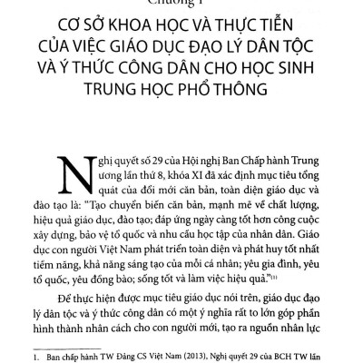 Đổi Mới Giáo Dục Đạo Lý Dân Tộc Và Ý Thức Công Dân Cho Học Sinh Trung Học Phổ Thông Thành Phố Hồ Chí Minh Qua Các Môn Xã Hội - Nhân Văn