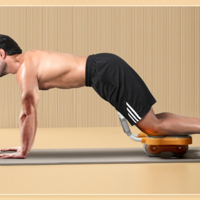 Dụng Cụ Tập Cơ Bụng, Con lăn Tập GYM Thế Hệ Mới,Có Đồng Hồ Tự Động,Đàn Hồi Cho Nam,Nữ Tại Nhà(Tặng thảm+Cáp Sạc)