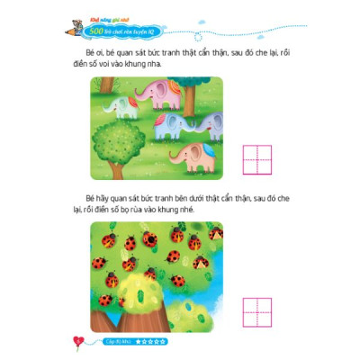 500 Trò Chơi Rèn Luyện IQ (4-10 tuổi) - Khả Năng Ghi Nhớ (Sách Bản Quyền)