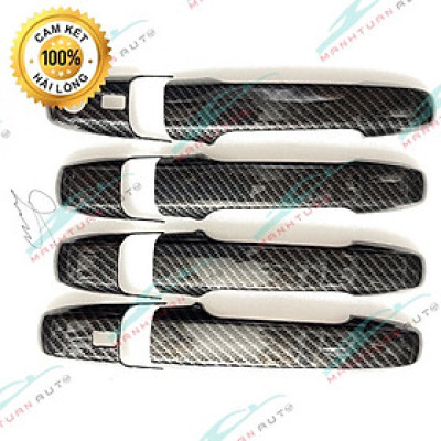 Ốp tay nắm, hõm cửa CARBON xe Toyota Veloz 2022-2023 vân cacbon cao cấp