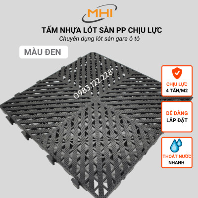 [COMBO 11] Thảm nhựa lót sàn gara ô tô MHI - Cao 2.5 cm / trung tâm chăm sóc xe ô tô, khu vực rửa xe ô tô