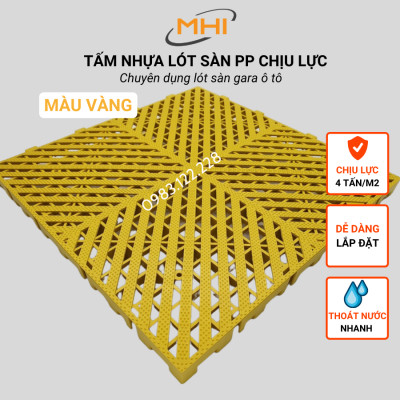 [COMBO 11] Thảm nhựa lót sàn gara ô tô MHI - Cao 2.5 cm / trung tâm chăm sóc xe ô tô, khu vực rửa xe ô tô