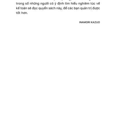 Thực Học Của Inamori Kazuo: Quản Trị Và Kế Toán