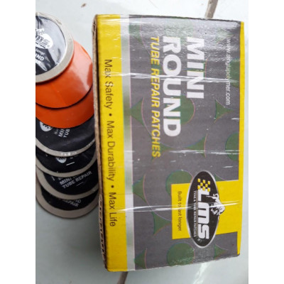 Hộp miếng vá lốp LMS vá săm ô tô, xe máy Mini Round - Hàng chính hãng