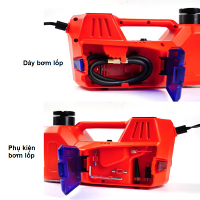 Bộ nâng kích gầm điện 5 tấn kiêm máy bơm lốp tự ngắt thương hiệu Đức ROGTZ TY-EHJ03 cao cấp - Hàng Chính Hãng