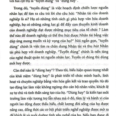 Tuyển Đúng Dùng Hay - Nghệ Thuật Quản Trị Nguồn Nhân Lực
