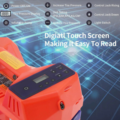 Bộ nâng kích gầm điện 5 tấn kiêm máy bơm lốp tự ngắt thương hiệu Đức ROGTZ TY-EHJ03 cao cấp - Hàng Chính Hãng