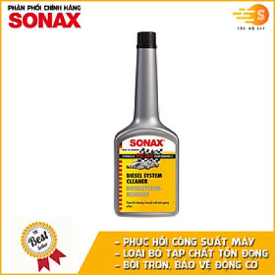 Phụ gia vệ sinh hệ thống dầu diesel toàn diện Sonax 518100 250ml - làm sạch động cơ, loại bỏ tạp chất, muội than, bôi trơn và bảo vệ động cơ