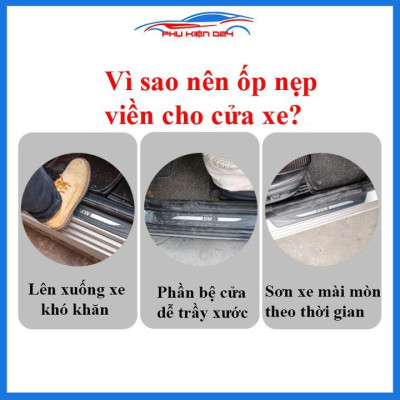 Bộ nẹp bước chân trong ngoài vân Cacbon xe Ertiga 2019-2020-2021 chống trầy làm đẹp ô tô
