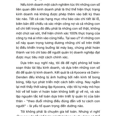 Thực Học Của Inamori Kazuo: Quản Trị Và Kế Toán