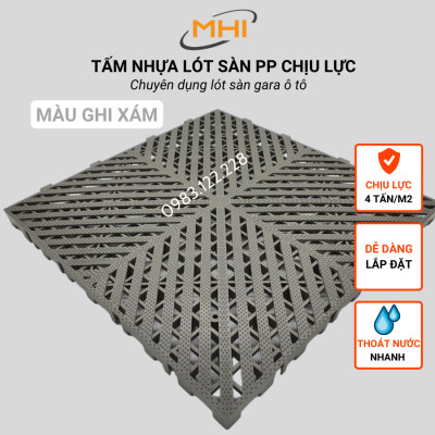 [COMBO 11] Thảm nhựa lót sàn gara ô tô MHI - Cao 2.5 cm / trung tâm chăm sóc xe ô tô, khu vực rửa xe ô tô