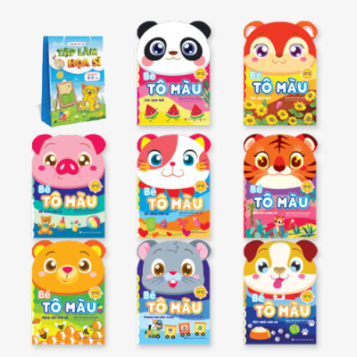 Combo 8 cuốn Túi tô màu Tập làm họa sĩ nhí