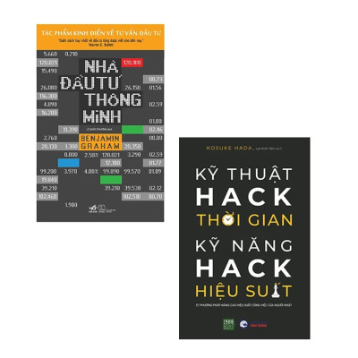 Combo 2 cuốn Sách Kĩ Năng Làm Việc : Kĩ Thuật Hack Thời Gian, Kĩ Năng Hack Hiệu Suất + Nhà Đầu Tư Thông Minh (Tái Bản 2020)
