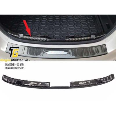 Combo ỐP BẬC CỐP VÀ BẬC CỬA xe Mazda 3 2020 vân Carbon
