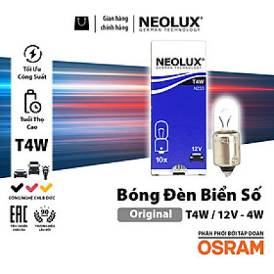 Combo 10 Bóng Đèn Soi Biển Số Chân Cài OSRAM NEOLUX Lắp Đèn Định Vị, Đèn Trần, Đèn Đồng Hồ Xe Ô Tô Xe Máy - Nhập Khẩu Chính Hãng