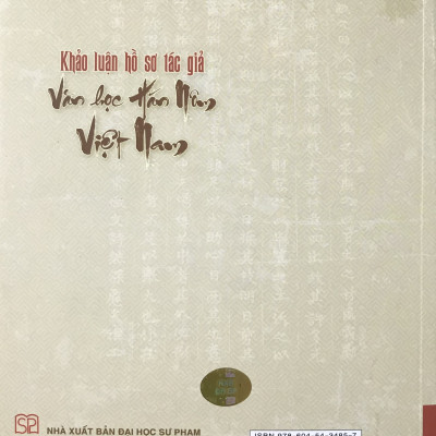 Khảo Luận Hồ Sơ Tác Giả Văn Học Hán Nôm Việt Nam