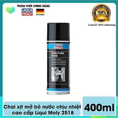 Chai xịt mỡ bò nước cho chốt cửa , bản lề Liqui Moly Tacky Lube Spray 2518- 400ml