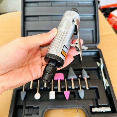 Máy mài hơi, bộ mài săm lốp xe ô tô, xe máy 10 đầu mài - 16 chi tiết, dùng hơi khí nén