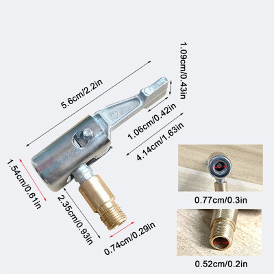 Ống nối bơm hơi cho lốp xe máy-Ống Vòi Bơm Mở Rộng bơm ô tô ren ngoài dài 20cm tặng kèm móc khóa 