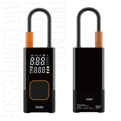 WISEZEN Bơm hơi di động – Sử dụng đa năng, bơm nhanh trong 3 phút, giám sát áp suất lốp an toàn.