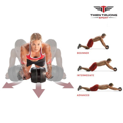Con lăn tập bụng AB Carver Pro kèm thảm kê gối, có lò xo kéo về tiện lợi dễ sử dụng