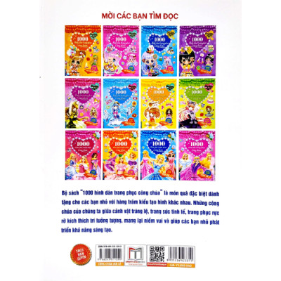 1000 hình dán trang phục công chúa - Công chúa vui vẻ (sách bản quyền) - Tái bản