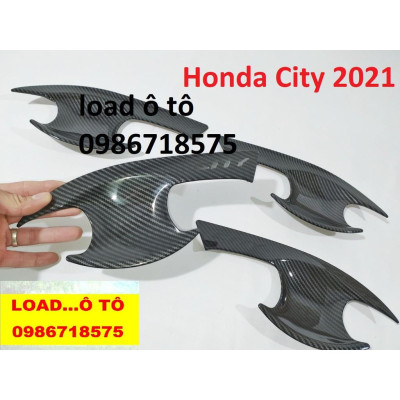 Ốp Hõm Cửa Vân carbon Honda City 2022-2021 Cao Cấp