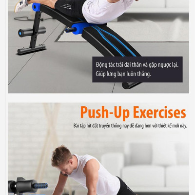 Ghế Tập Bụng Cong Muse Màu Có Chốt Gập BG SU-118 (hàng nhập khẩu)