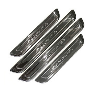  Bộ Ốp bậc cửa, Nẹp bước chân Titan dành cho xe Huyndai Santafe 2019-2020 - Bên ngoài