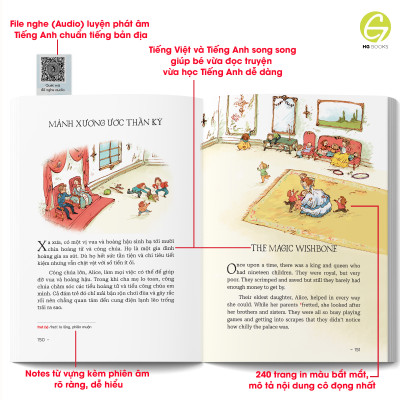 Sách Song Ngữ - 10 phút đọc truyện trước giờ đi ngủ: Truyện thần tiên - khơi dậy trí tưởng tượng, phát triển tư duy