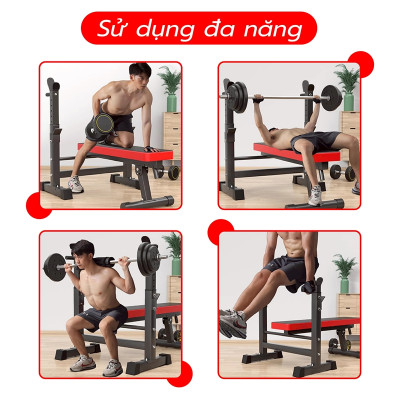 BG Ghế Tập Tạ SU- 330 - 331 Đa Năng Kết Hợp Giá Đỡ ,Hỗ trợ tập các bài tập tạ, cơ bụng, cơ tay gấp gọn  (hàng nhập khẩu)