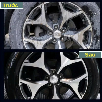 Xịt Dưỡng Bóng Vỏ Lốp Ô Tô OMINO M10 500ml, Phục Hồi Lốp Xe, Nhựa Đen