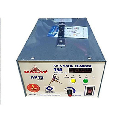 MÁY SẠC ẮC QUY ROBOT TỰ ĐỘNG 15A (12V-24V, DÂY NHÔM)