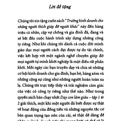 Dạy Con Làm Giàu 11 - Trường Dạy Kinh Doanh Cho Những Người Thích Giúp Đỡ Người Khác (2022)