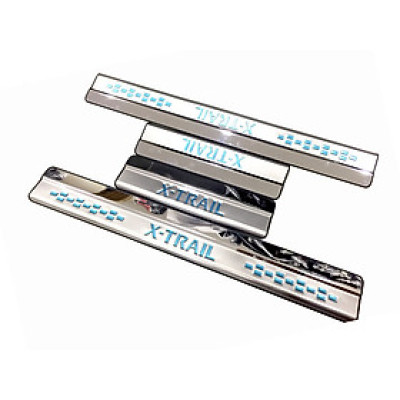  Bộ Ốp bậc cửa, Nẹp bước chân INOX dành cho xe Nissan X-Trail - Bên ngoài