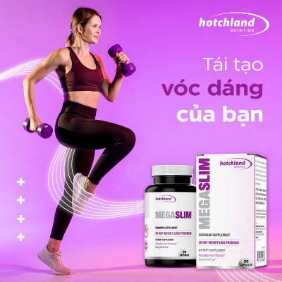 Viên uống hỗ trợ duy trì vóc dáng hiệu quả an toàn, chiết xuất từ thảo mộc an toàn Hotchland Mega Slim TPBVSK-Hàng chính hãng [Hộp 30 viên]-HL4660