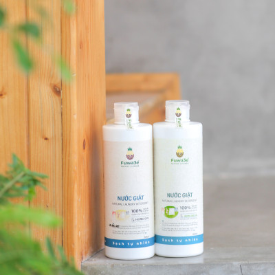 Nước giặt quần áo hữu cơ Fuwa3e an toàn cho bé chuyên giặt lụa hương bạc hà 500ml