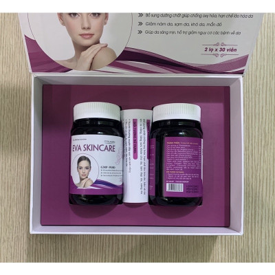 Viên uống đẹp da Eva Skincare Vinapharco, hộp 60v, trắng da, hạn chế lão hoá