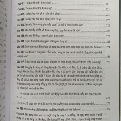 500 Câu hỏi và tình huống giải quyết các vướng mắc tranh chấp lao động