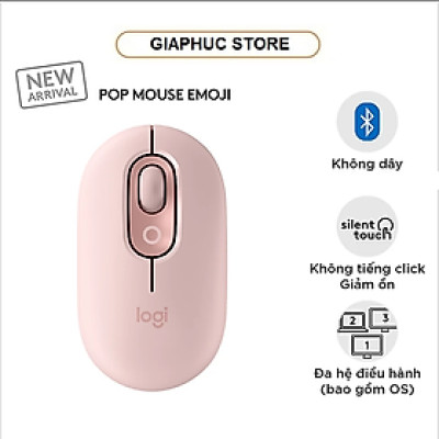 Chuột không dây bluetooth Logitech POP Mouse - Hàng chính hãng