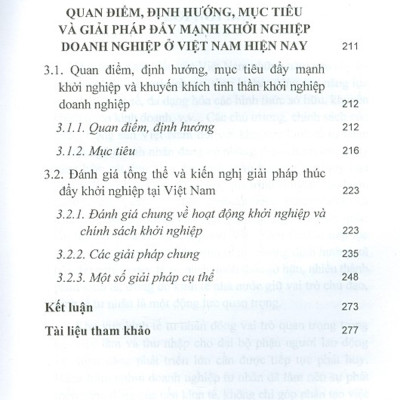 Chính Sách Khuyến Khích Khởi Nghiệp Doanh Nghiệp Của Việt Nam (Sách Chuyên Khảo)