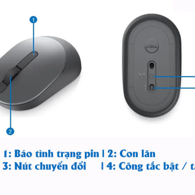 Chuột Không Dây Dell MS3320W - Hàng Chính Hãng