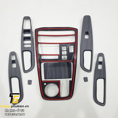 Ốp chống xước nội thất vân đá Hyundai Santafe 2021 Cao cấp